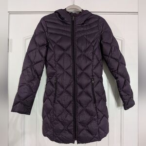 Steve Madden Hooded Down Filled Mid Length Puffer Jacket